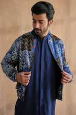 Load image into Gallery viewer, INDIGO BOMBER JACKET SET-PATCHWORK(SET OF 3)
