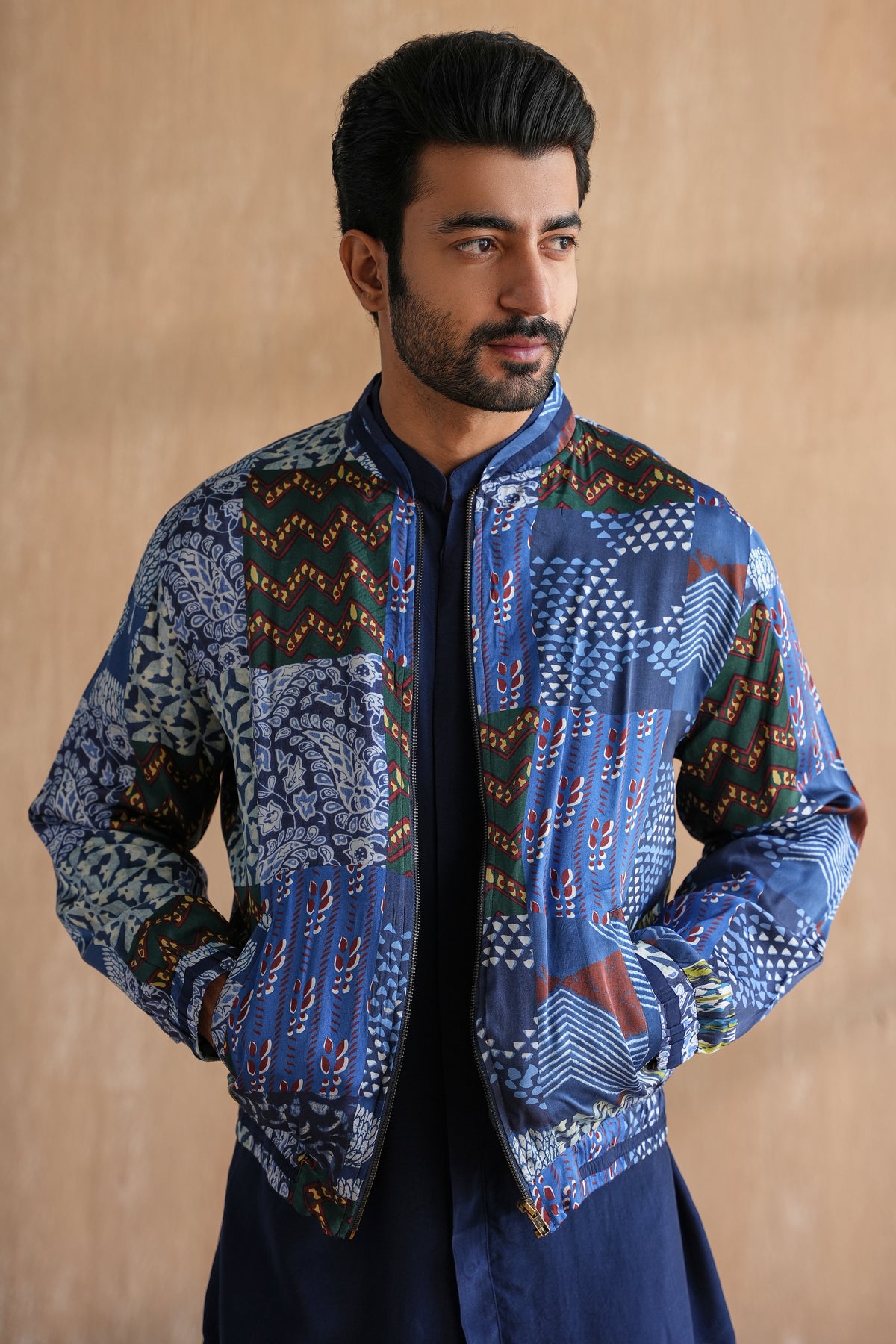 INDIGO BOMBER JACKET SET (Set Of 3)
