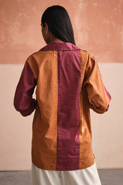 PANELLED COTTON SHIRT