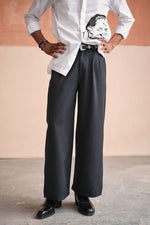 Load image into Gallery viewer, PINSTRIPE BELL PANTS-GREY
