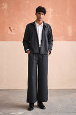 Load image into Gallery viewer, PINSTRIPE BELL PANTS-GREY
