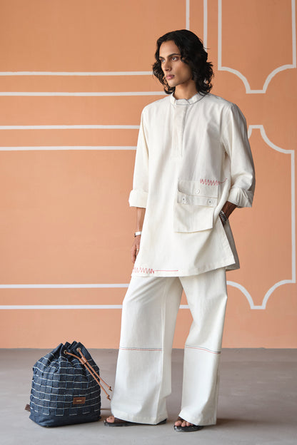 DOODLE KURTA SET- SUMMER WHITE