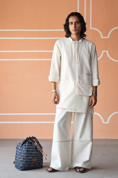 DOODLE KURTA SET- SUMMER WHITE