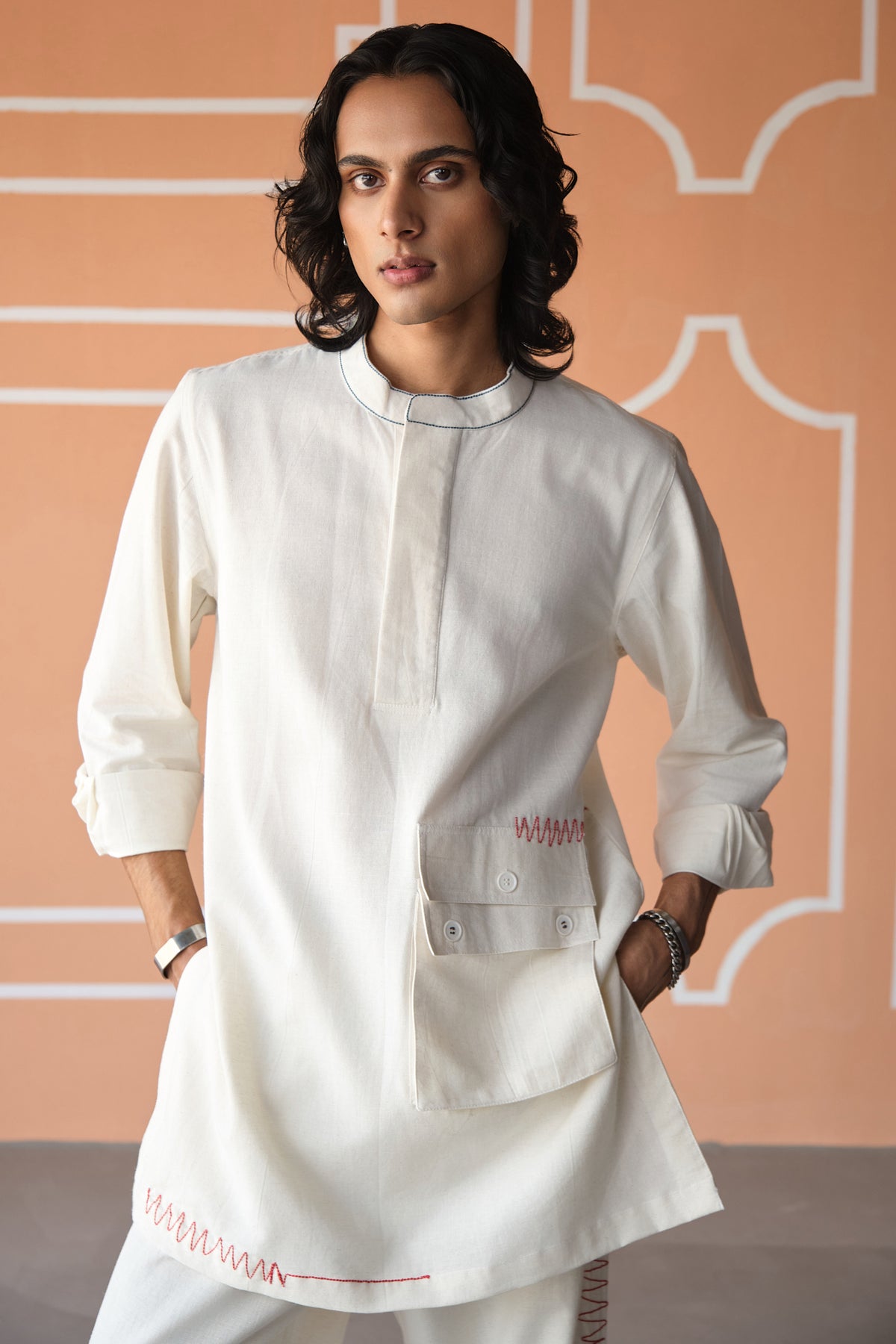 DOODLE KURTA SET- SUMMER WHITE
