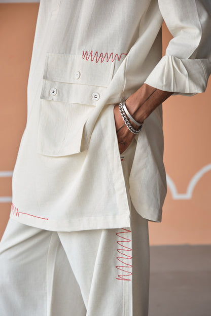 DOODLE KURTA SET- SUMMER WHITE