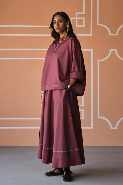 MIRA SKIRT SET- VINO