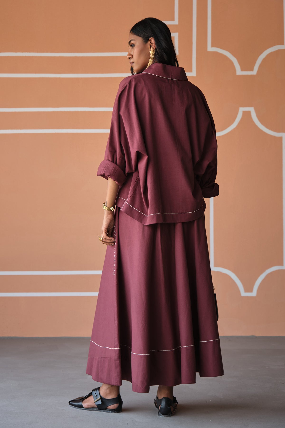 MIRA SKIRT SET- VINO