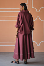 Load image into Gallery viewer, MIRA SKIRT SET- VINO
