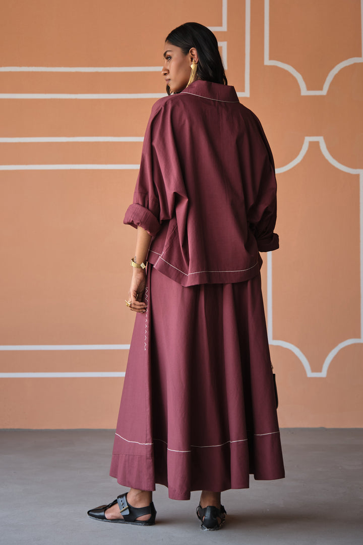 MIRA SKIRT SET- VINO