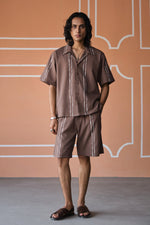 Load image into Gallery viewer, VACATION SHORTS SET- DOODLE STRIPES
