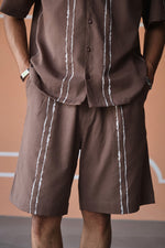 Load image into Gallery viewer, VACATION SHORTS SET- DOODLE STRIPES
