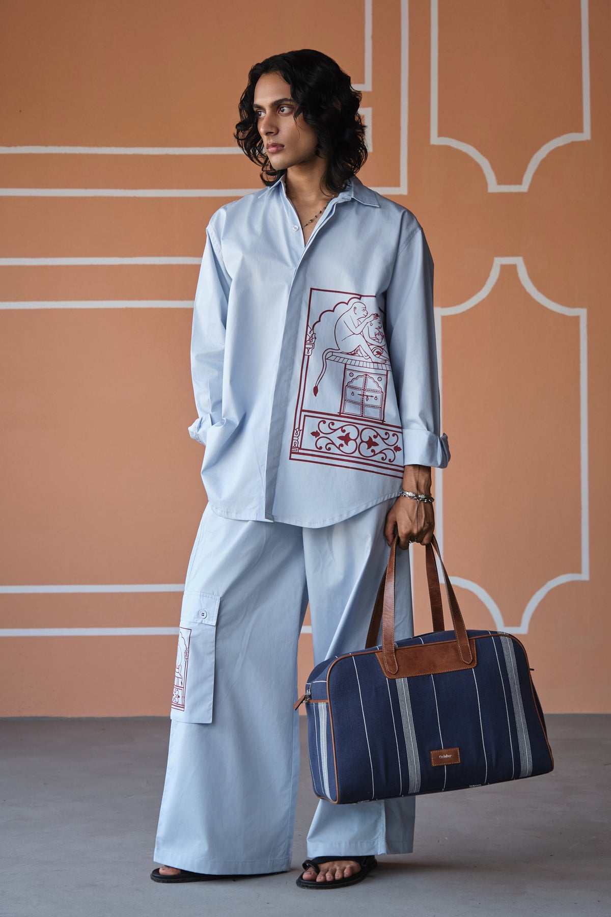 JAIPUR OVERSIZED SHIRT- SKY