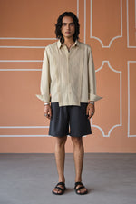 Load image into Gallery viewer, PINSTRIPE BELL SHORTS-GREY
