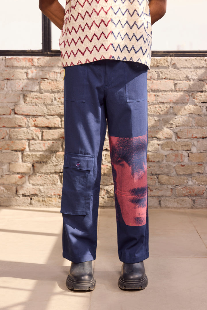 ZULFEIN WIDE PANTS- BLUE