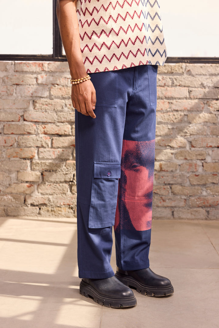 ZULFEIN WIDE PANTS- BLUE