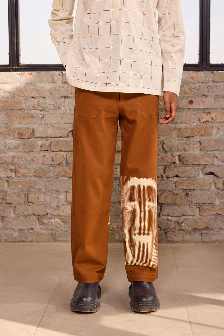 SCREAMER TAN WIDE PANTS