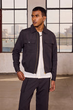 Load image into Gallery viewer, HAMILTON LINEN JACKET - BLACK
