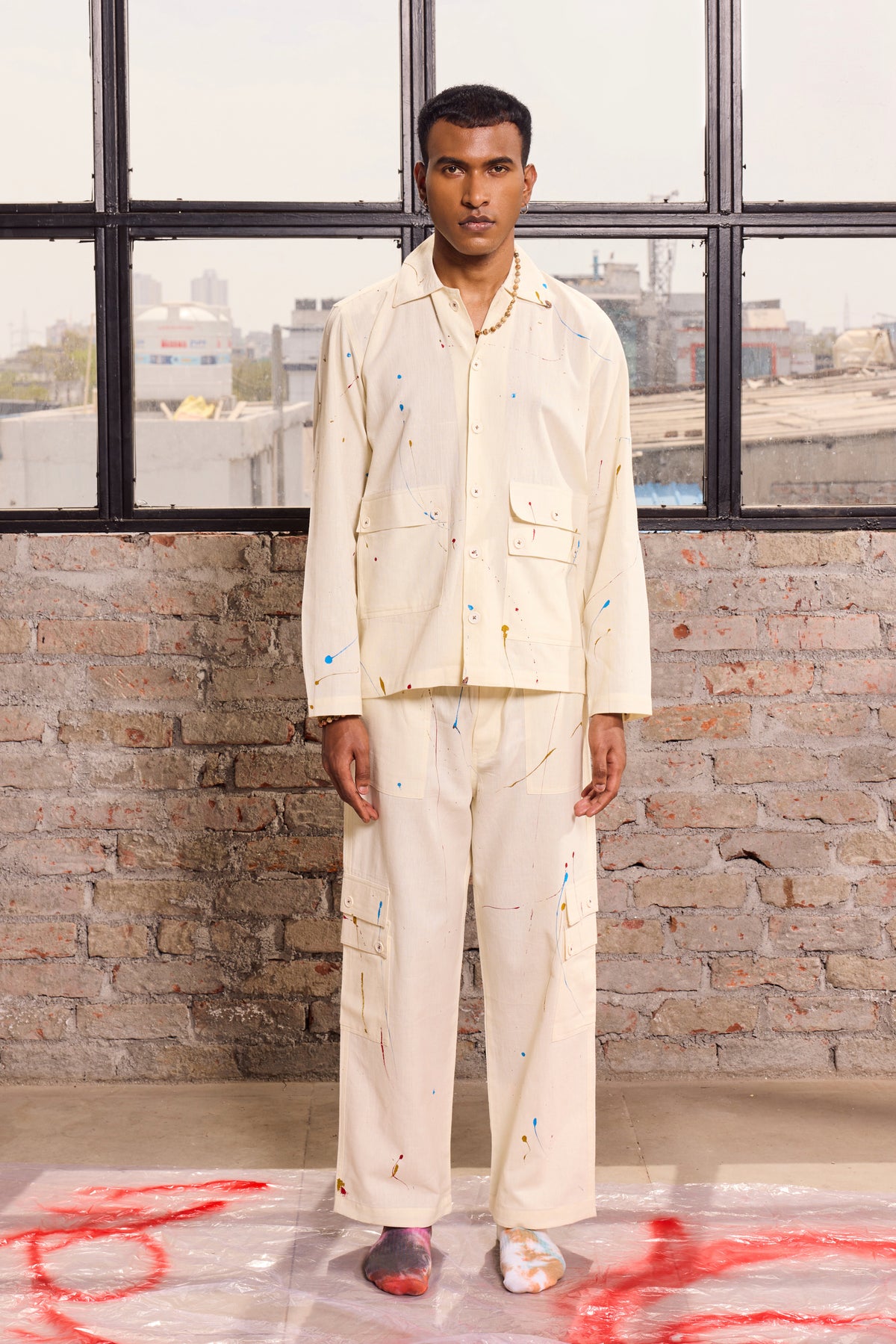 ARTIST CO-ORD SET-OFF WHITE