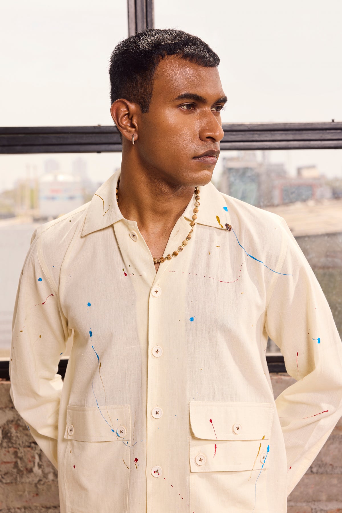 ARTIST CO-ORD SET-OFF WHITE