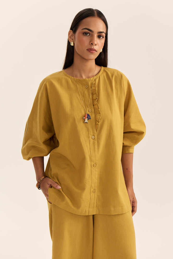 Vaya Mustard Set-Cotton Linen