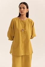 Load image into Gallery viewer, Vaya Mustard Set-Cotton Linen