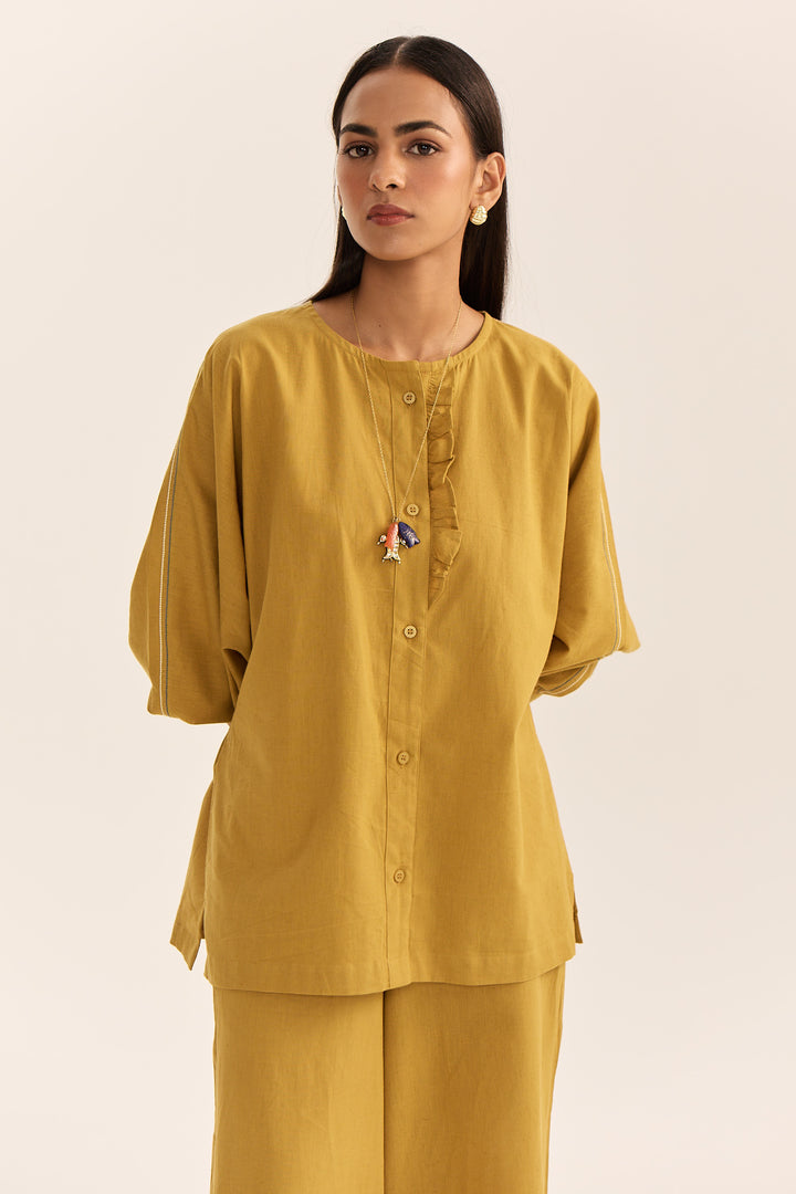 Vaya Mustard Set-Cotton Linen