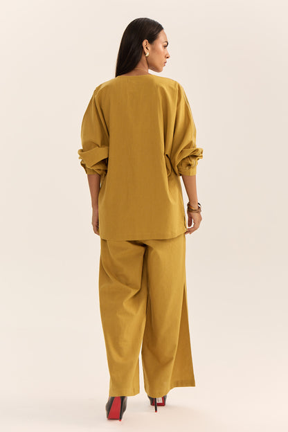 Vaya Mustard Set-Cotton Linen