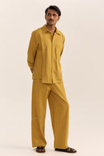 Load image into Gallery viewer, KALAM SHIRT SET-MUSTARD
