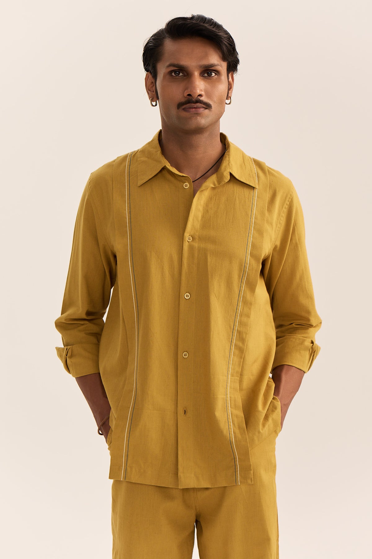 KALAM SHIRT SET-MUSTARD