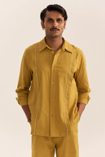 Load image into Gallery viewer, KALAM SHIRT SET-MUSTARD