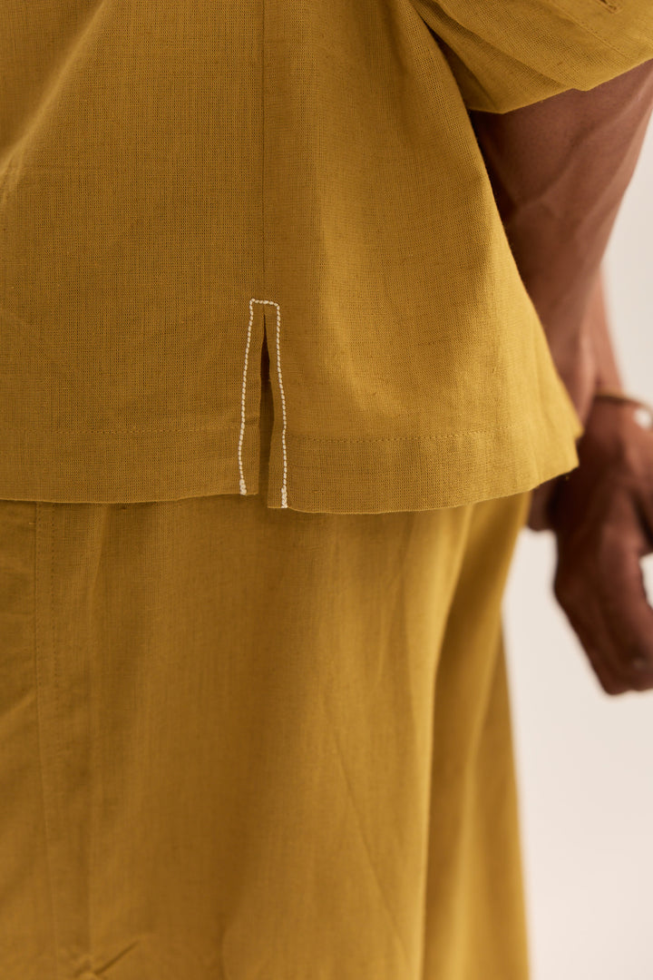 KALAM SHIRT SET-MUSTARD