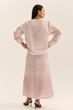 Load image into Gallery viewer, Jamun Linen Skirt Set-Spray Dyed