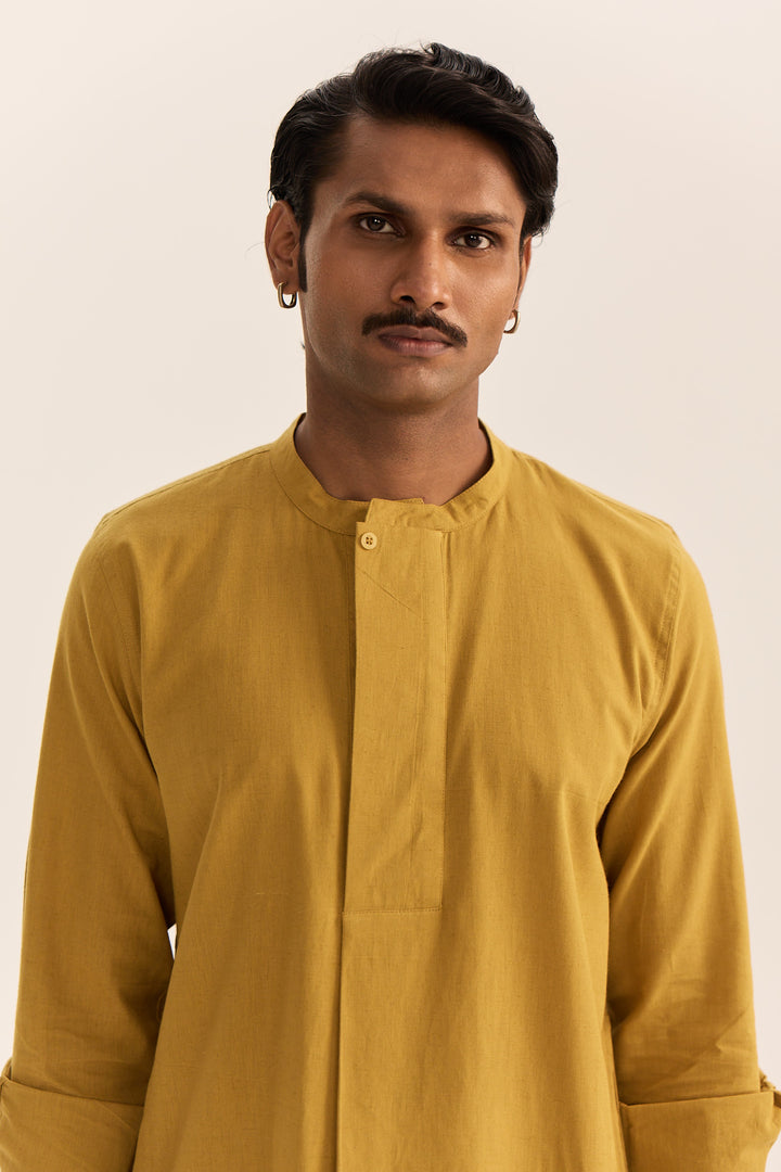 KAVI KURTA SET-MUSTARD