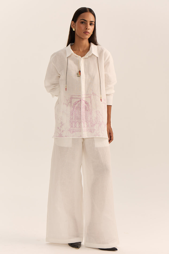 Johari Linen Set-Monkey Imprint