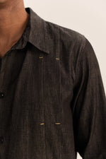 Load image into Gallery viewer, JODHPURI SHIRT SET-DENIM