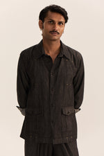 Load image into Gallery viewer, Rajputana Denim Shirt-Black