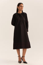 Load image into Gallery viewer, Sahima Pintuck Dress- Black