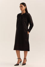 Load image into Gallery viewer, Sahima Pintuck Dress- Black