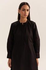 Load image into Gallery viewer, Sahima Pintuck Dress- Black