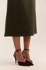 Load image into Gallery viewer, Sahima Pintuck Dress- Olive