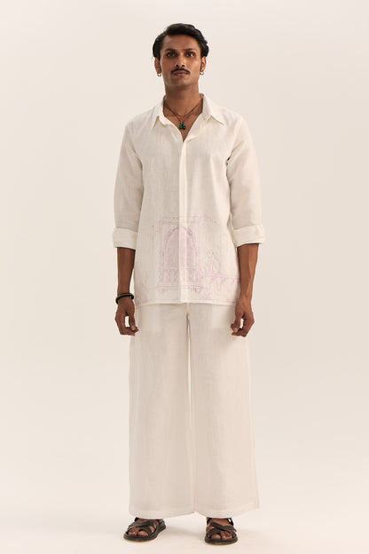 Johari Linen Set-Monkey Imprint