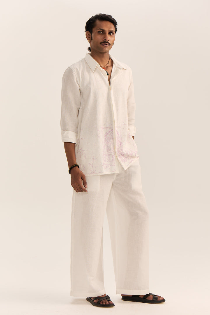 Johari Linen Set-Monkey Imprint