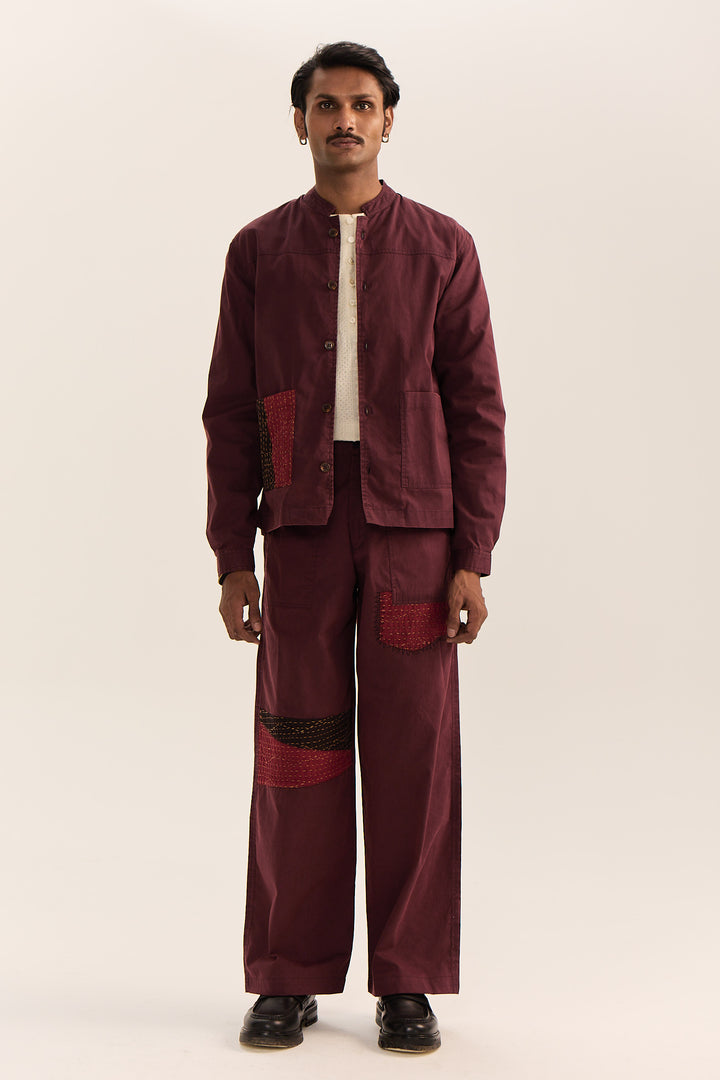 Rajputana Jacket Set -Vintage Vino