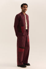 Load image into Gallery viewer, Rajputana Jacket Set -Vintage Vino