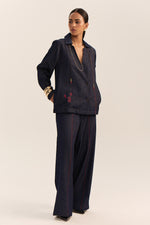 Load image into Gallery viewer, Asymmetric Denim Set-Blue