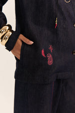 Load image into Gallery viewer, Asymmetric Denim Set-Blue