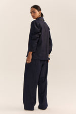 Load image into Gallery viewer, Asymmetric Denim Set-Blue