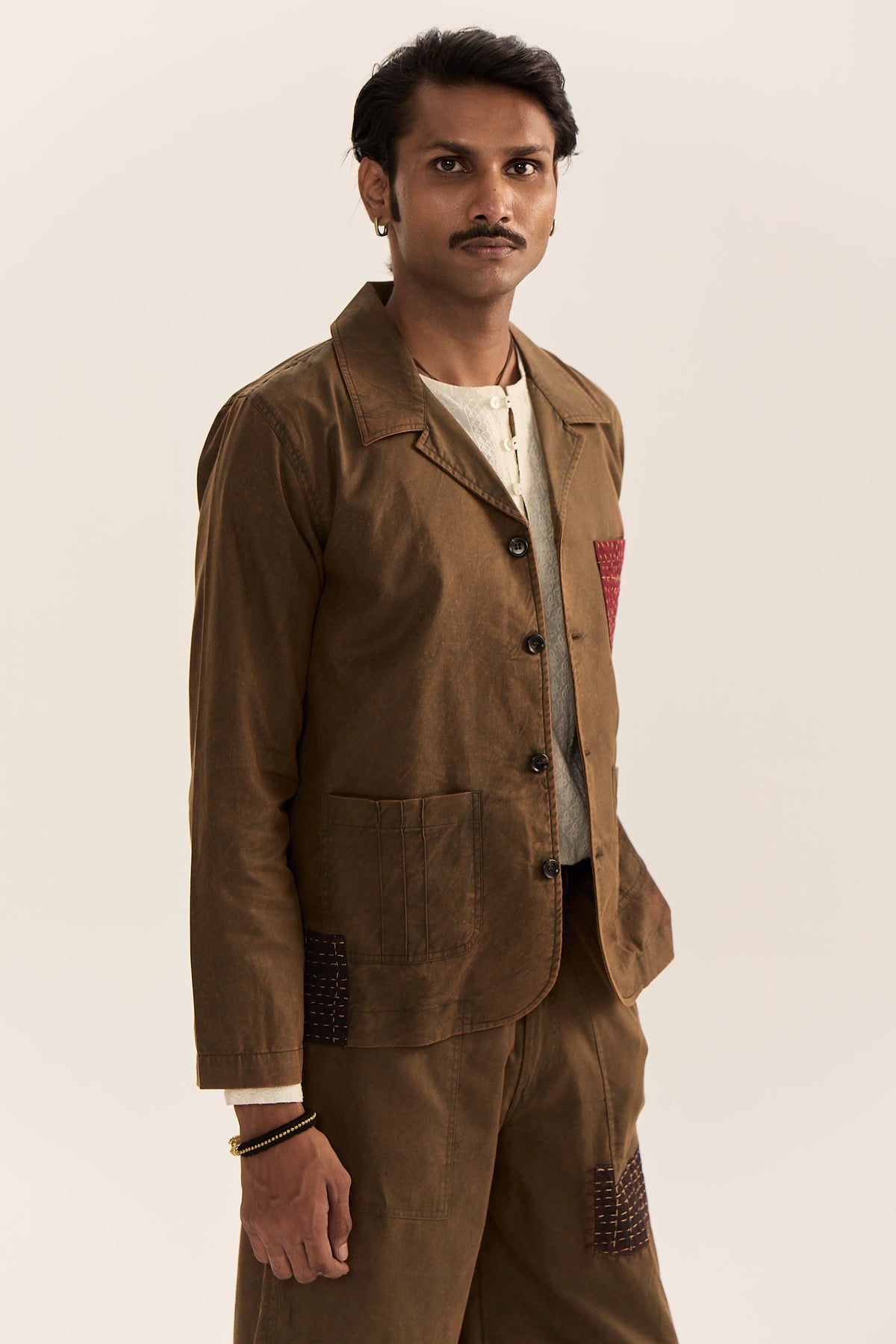 Rajputana Jacket Set -Vintage Green