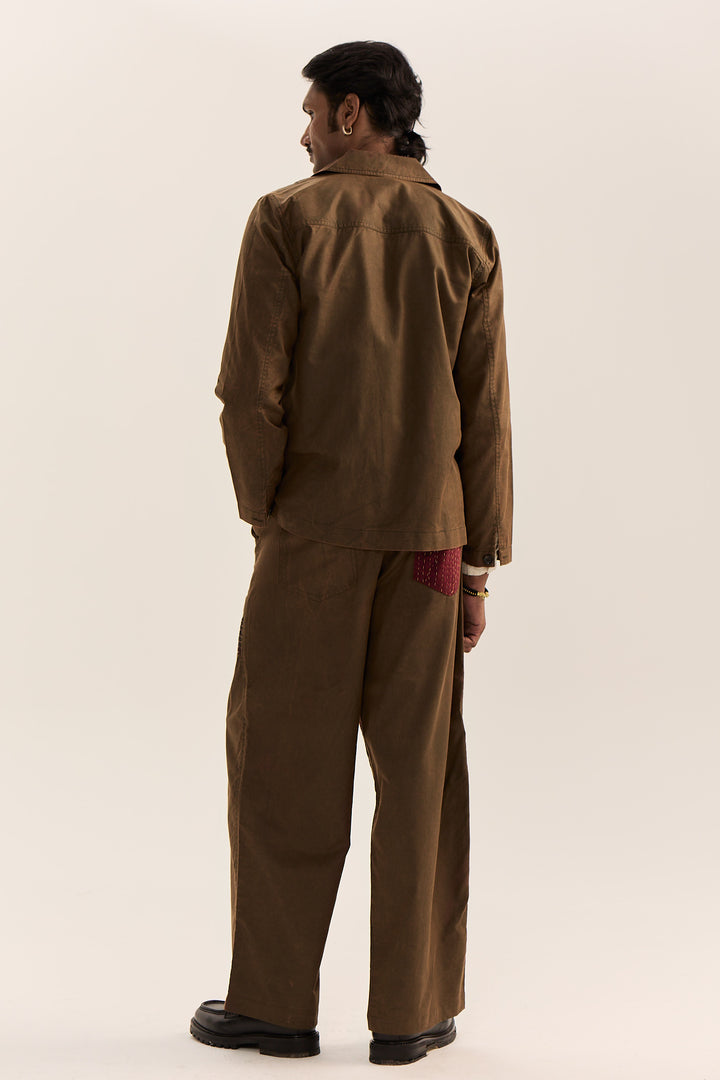 Rajputana Jacket Set -Vintage Green