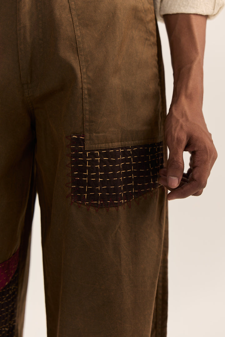 Rajputana Vintage Pants- Olive